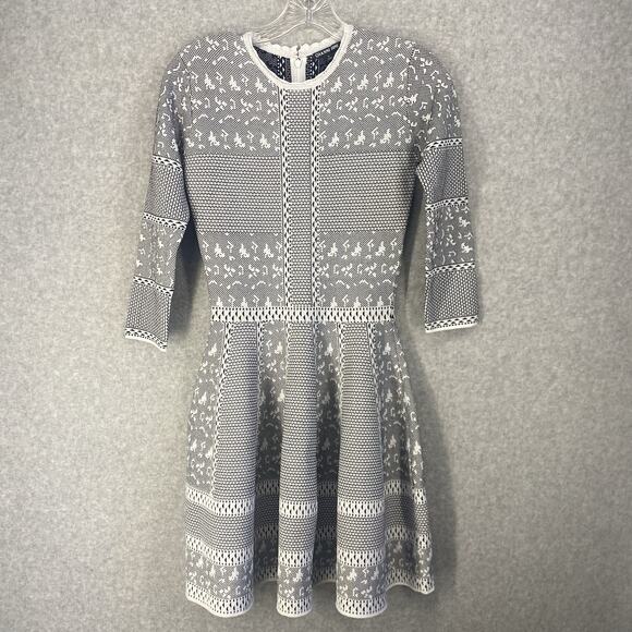 🖤 Gianni Bini Black & White Fit & Flare Dress - Picture 10 of 13